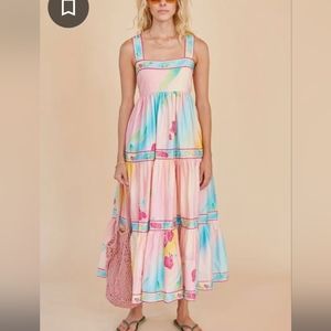 Hunter Bell Rita long tiered floral dress Medium